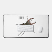 クワガタの漫画イラストレーション デスクマット (キーボード&マウス)