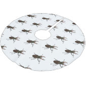 クワガタの漫画イラストレーション ブラッシュドポリエステルツリースカート (アングル)