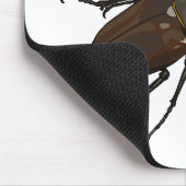 クワガタの漫画イラストレーション マウスパッド (コーナー)