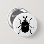 クワガタムシ 缶バッジ (正面&裏面)