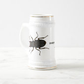 クワガタ虫イラストレーション ビールジョッキ (正面左)