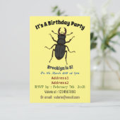クワガタ虫イラストレーション 招待状 (スタンド正面)