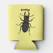 クワガタ虫イラストレーション 缶クーラー (裏面)