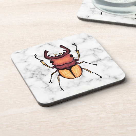 クワガタ虫昆虫芸術昆虫学 コースター (左側)