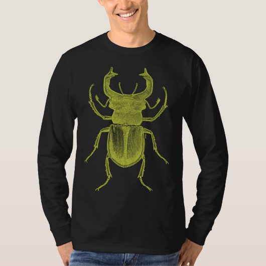 クワガタ クワガタのハプニング　昆虫学 Tシャツ (正面)