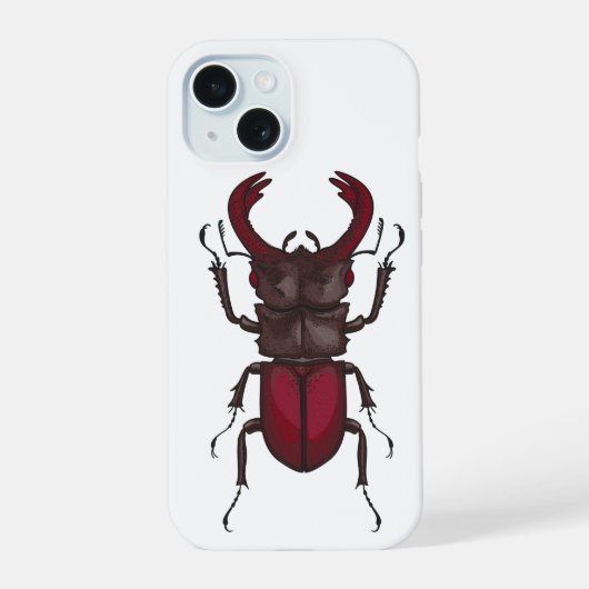 クワガタ iPhone 15ケース (裏面)