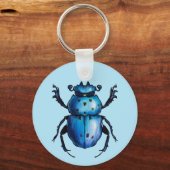 クワガタQRコード昆虫芸術昆虫学 キーホルダー (正面)
