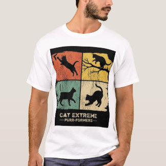 クワッドキャットパッチワーク Tシャツ