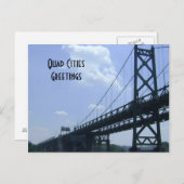 クワッドシティー挨拶はがき ポストカード (正面/裏面)