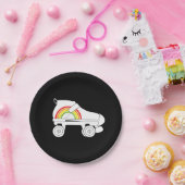 クワッドスケートレインボー ペーパープレート (パーティー)