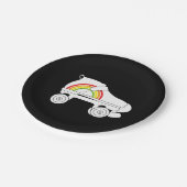 クワッドスケートレインボー ペーパープレート (アングル)