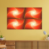 クワッドスパイラル　レッド キャンバスプリント (インサイチュ (リビング))