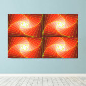 クワッドスパイラル　レッド キャンバスプリント (インサイチュ (ウッドフロア))