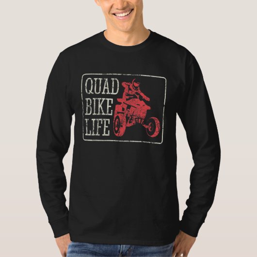 クワッドバイクライフATVドライバ Tシャツ (正面)