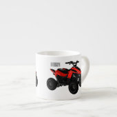 クワッドバイクatv漫画イラストレーション エスプレッソカップ (正面右)