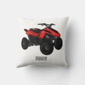 クワッドバイクatv漫画イラストレーション クッション (裏面)