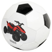 クワッドバイクatv漫画イラストレーション サッカーボール (3/4)