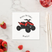 クワッドバイクatv漫画イラストレーション スタンダードカクテルナプキン (インサイチュ)