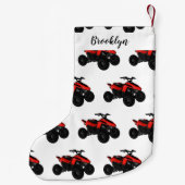 クワッドバイクatv漫画イラストレーション スモールクリスマスストッキング (裏面)