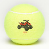 クワッドバイクatv漫画イラストレーション テニスボール (裏面)