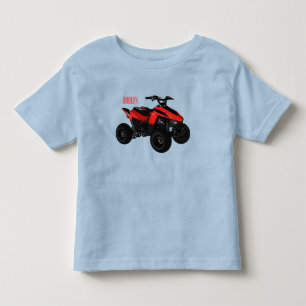 クワッドバイクatv漫画イラストレーション トドラーTシャツ