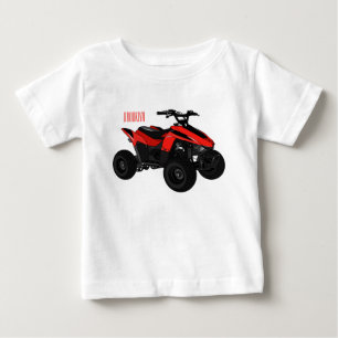 クワッドバイクatv漫画イラストレーション ベビーTシャツ