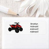 クワッドバイクatv漫画イラストレーション ラベル (インサイチュ)