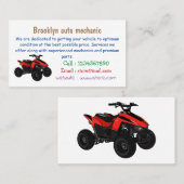 クワッドバイクatv漫画イラストレーション 名刺 (正面/裏面)