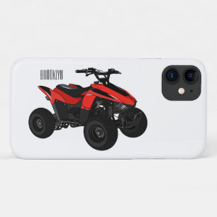 クワッドバイクatv漫画イラストレーション iPhone 11 ケース