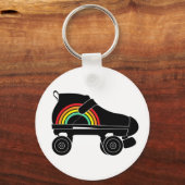 クワッドローラースケート虹 キーホルダー (正面)