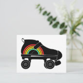 クワッドローラースケート虹 ポストカード (スタンド正面)
