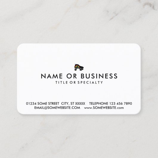 クワッドローラースケート虹 名刺 (正面)