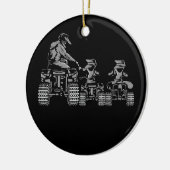 クワッド進化四輪ATV 4ホイーラー セラミックオーナメント (左)