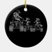 クワッド進化四輪ATV 4ホイーラー セラミックオーナメント (裏面)