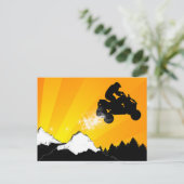 クワッド。オレンジサンセット。 ポストカード (スタンド正面)