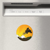 クワッド。オレンジサンセット。 マグネット (インサイチュ (食洗機))