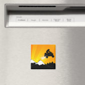 クワッド。オレンジサンセット。 マグネット (インサイチュ (食洗機))