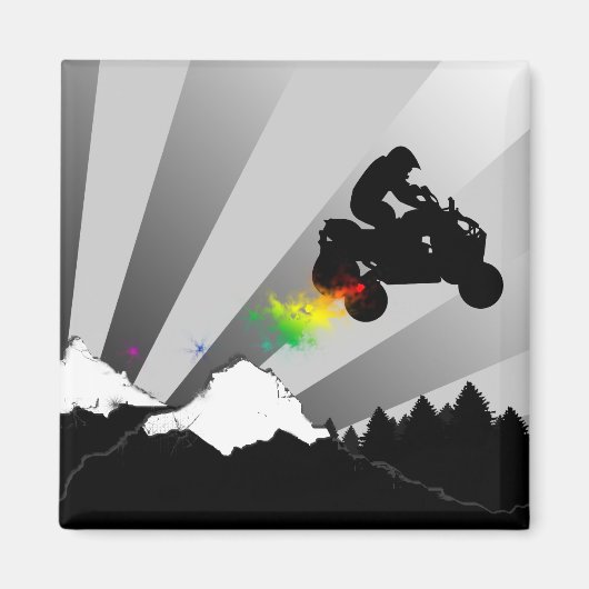 クワッド。ダートトレイル。 マグネット (正面)