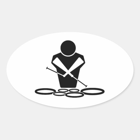 クワッド – テノールドラム – タム 楕円形シール (正面)