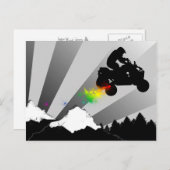 クワッド。レインボートレイル。 ポストカード (正面/裏面)