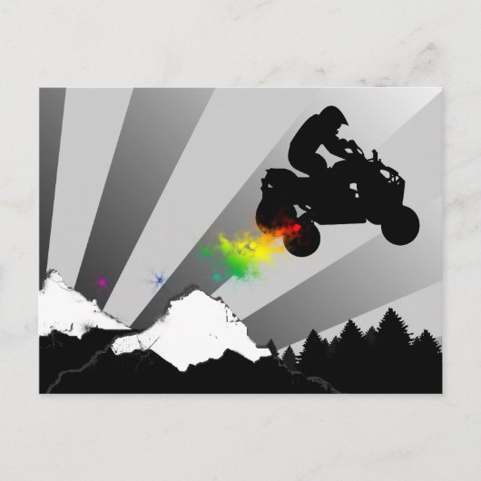 クワッド。レインボートレイル。 ポストカード (正面)