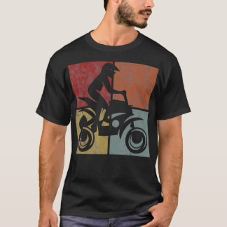 クワッドATVモトクロスオフロードレトロスタント Tシャツ