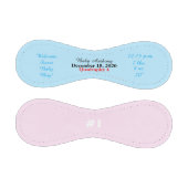 クワドレットボーイ誕生スタットブルーピンク 野球ボール (パネル)