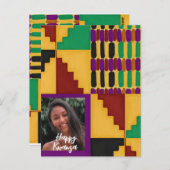 クワパーソナライズされたンザ模様 ポストカード (正面/裏面)