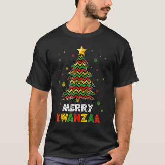 クワメリーンツァークリスマスツリーブラッククリスマスアフリカンアム Tシャツ