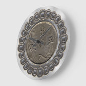 クワンインメダリオン ラージ壁時計 (傾斜)