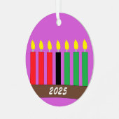 クワンザのキナーラ:ラベンダー メタルオーナメント (正面左)