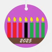 クワンザのキナーラ:ラベンダー メタルオーナメント (裏面)