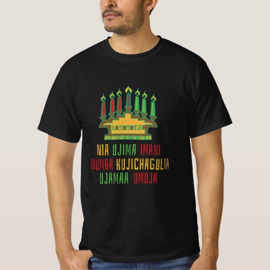 クワンザの七つの原則 Tシャツ (正面)