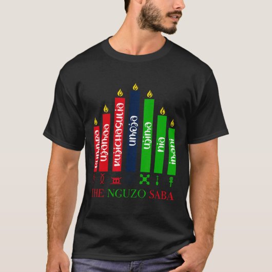 クワンザの七原則 Tシャツ (正面)
